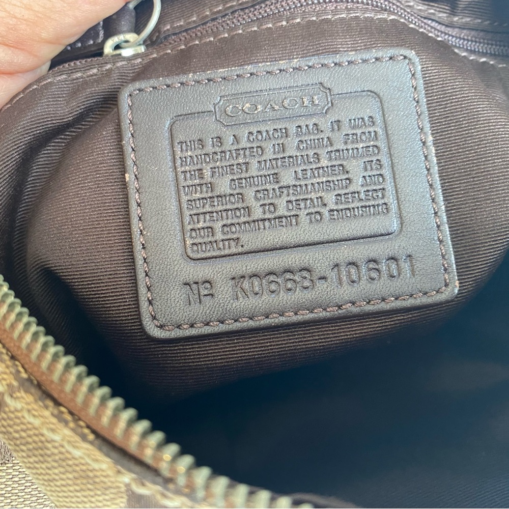 Y2K Coach Authentic Hobo Brown Signature C Shoulder Hand Bag Purse K 10601 - Picture 3 of 16